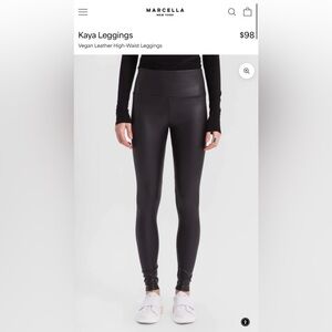 Marcella Kaya vegan leather high-waisted leggings